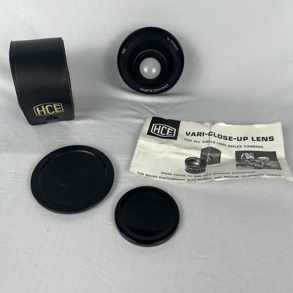 Vtg Tiffen HCE Vari-Close-Up Lens w Protective Leather Storage Case Japan MINT